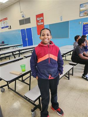 Student in his hoodie
